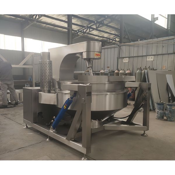 Automatic Tilting Vacuum Horizontal Cooking Mixer Machine for Food Paste and