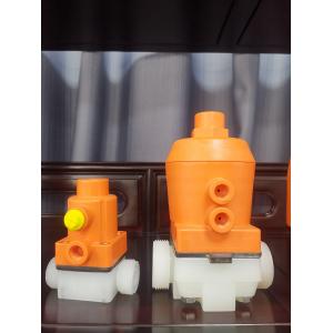 Portable Pneumatic Actuator Diaphragm Valve , Stable PVDF PVC Pressure Release