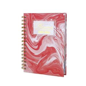 Spiral Binding Custom Marble Printing 2024 Dairy Daily Weekly Monthly Journal