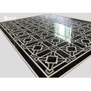 Decorative Geometric Marble Floor Medallions , Marble Floor Tile Patterns