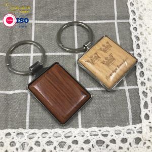 Blank Wooden Key Chain Round Rectangular Sublimation Engraved Logo