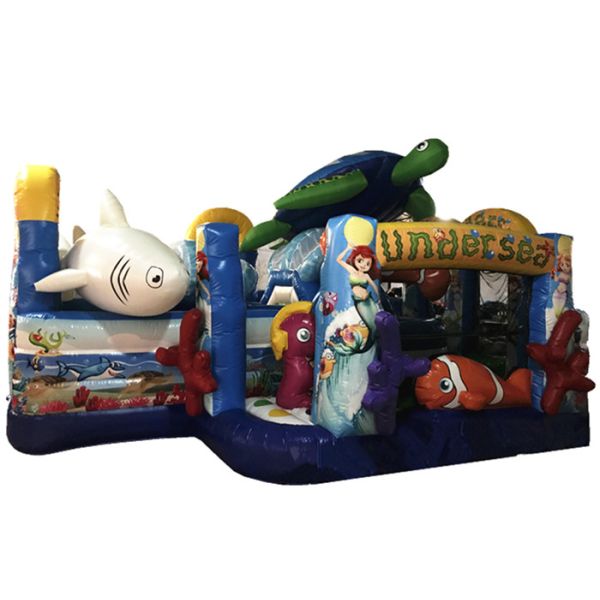 Undersea World Themed Inflatable Jumping Combo For Amusement Park PVC fabric