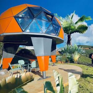 Double Deck Space Capsule House 13.6㎡ with 360° Panoramic Windows