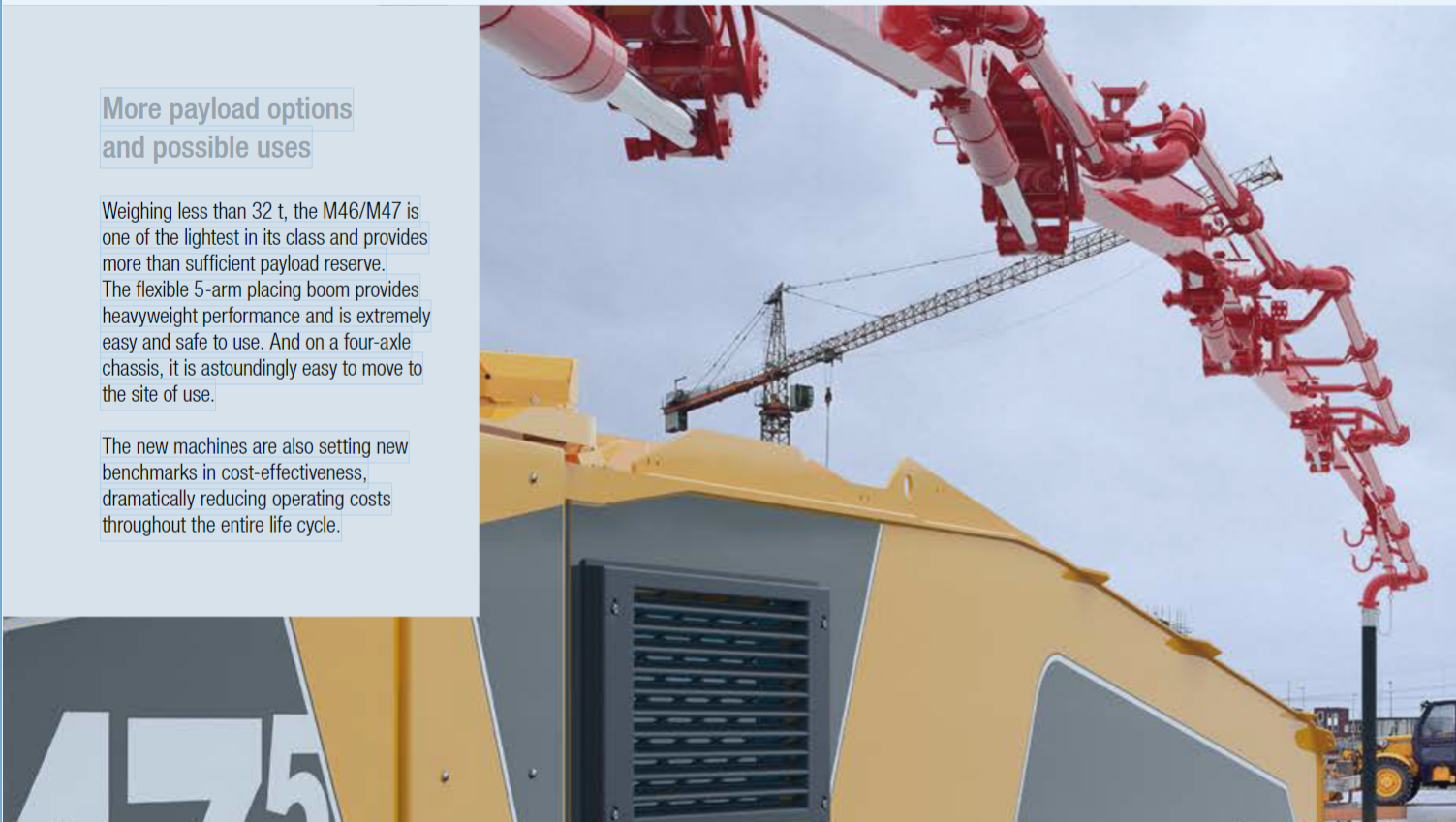 Used Putzmeister Boom Concrete Pump Car M46-5 4141