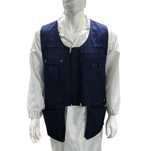 Blue Denim Anti Static Tool Kit Work Vest For Electrician