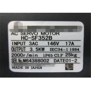 China Black Color Three Phase Ac Servo Motor 129V MITSUBISHI HC-SF352B HC-SF352BK on sale