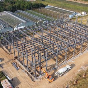 Prefab Steel Structure Beer Processing Plant with H-Section Beams