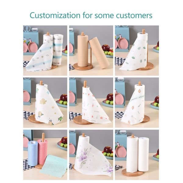 30gsm Disposable Printing Spunlace Non Woven Fabric For Rag Roll