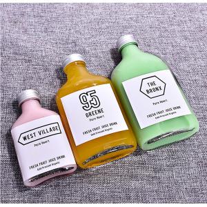 Eco Friendly Glass Beverage Bottles 100ml Small Flat Coffee Cup With Aluminum