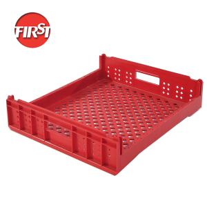 Cheap Stackable and Foldable Nestable Bread Crates Mesh Stacking Plastic Turnover Crate for sale