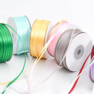 3mm Narrow Assorted Color Custom High Durability Polyester Satin Ribbon for Gift