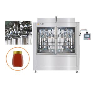 China Automatic Anti Dripping Piston Type Fruit Jam Syrup Filling Machine With Heating And Mixing Function on sale