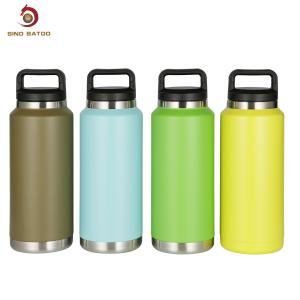 36oz Black Vacuum Insulated Growlers With Grip Handle