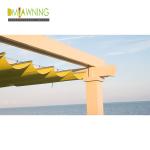 Manually Retractable Sun Shade Sail Slide Wire Canopy Pergola Kit 85% Uv