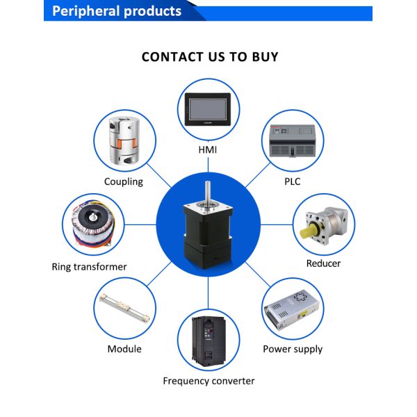 Lichuan Open Loop/Closed Loop Integrated Stepper Motors Driver Pulse/RS485 Control 0.28N.m 2Phase Nema14 DC20~30V 0.8/1.5A 1000PPR