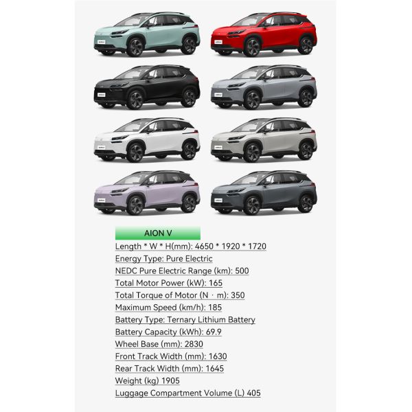 Revolutionize Your Commute with Aion Lx 600km NEDC Range 2220kg Weight Pure Electric Vehicle