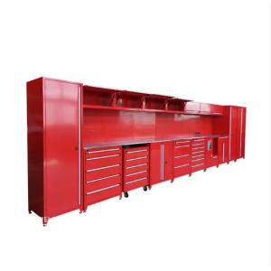 Cheap OEM Support Heavy Duty Metal Red Garage Cabinet for Tool Storage and Workshop Equipment for sale