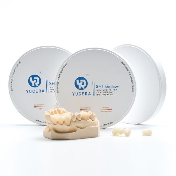 Highly Aesthetic Effect Dental Zirconium Blank SHT Multilayer 100 Powder in