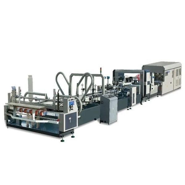 Corrugated Carton Folding Gluing Machine with Frequency Conversion Speed