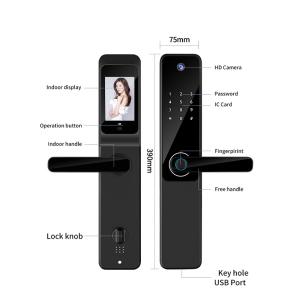 Anti Theft Camera Door Lock CE RoHS App Controlled Door Lock