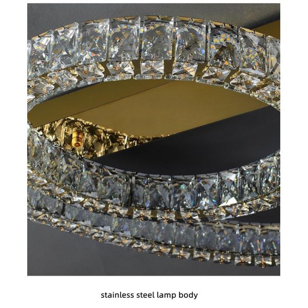 Luxury Ring Ceiling Lamp Modern Bedroom Living Room Crystal Ceiling Lamp(WH-CA-100)