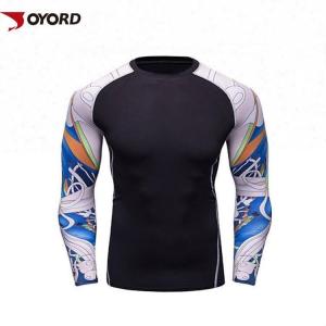 Diving Custom Rash Guard Long Sleeve Quick Dry Nylon Polyester Fabric Material