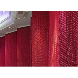 Red Aluminium Chain Curtain Double Hook Type With 1.6mm 1.8mm 2.0mm Wire