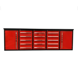 Storage Tool Cabinet with Stainless Steel Handles and Powder Coated Workbench