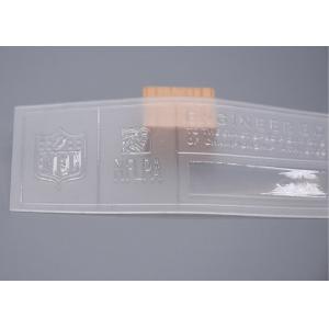 Customized Transparent TPU Printing Shiny Silicone Logo For Clothing