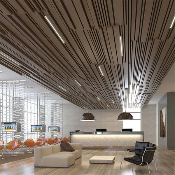 Quality U Shaped Open Multi Panel Ceiling Plain Pattern 0.5mm Thickness wholesale