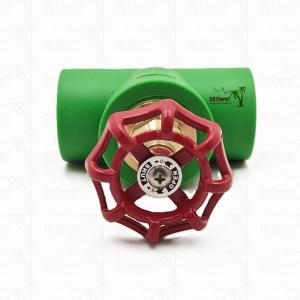 Black PPR Stop Valve With Chrome Plated / Brass Color Cartridge ISO 15784