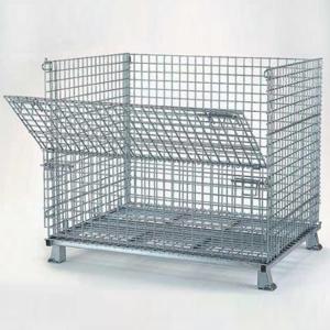 Warehouse Stackable Pallet Cages Heavy Duty Ganvalnized Zinc Plated Surface