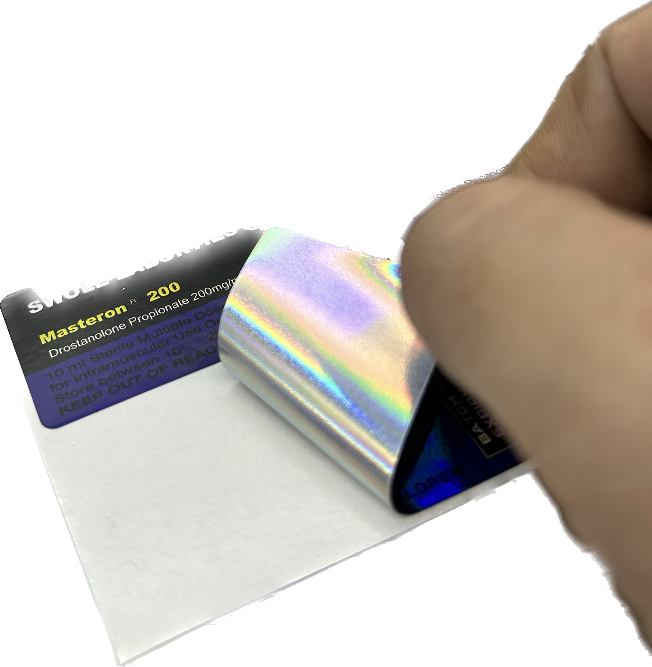 Waterproof 10ml Vial labels Gen Pharma Design For Glass Bottles Moving Hologram Medicine