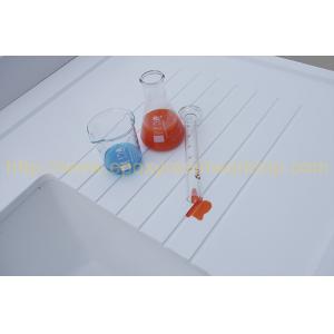 White color Laboratory Furniture corner countertop with damp proofing