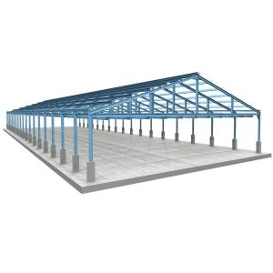 Customized Aluminum / PVC Windows Steel Structure Warehouse With C/Z Section