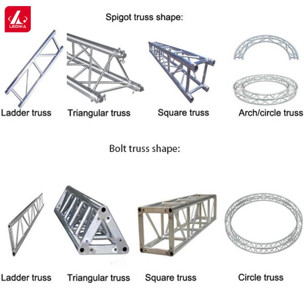 Quality 6061 Aluminum Stage Roof Truss Square Ladder Triangle Circle Types wholesale