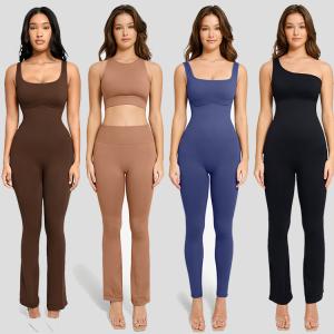 Seamless Bodysuit Jumpsuit for Women 0.2kg Lightweight and Nonwoven Weaving Method
