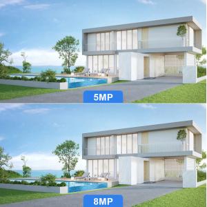 4K 4 Channel 8MP Red and Blue Light Alarm Outdoor Home PoE NVR Kit Cctv Ip