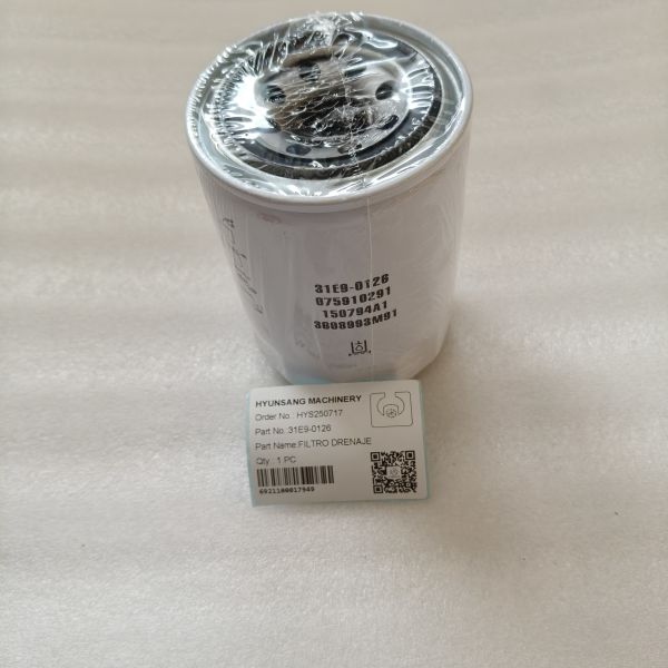 Quality Hyunsang Excavator Parts FILTER 31E9-0126 For 33HDLL, 42HDLL, R110-7, R110-7A wholesale