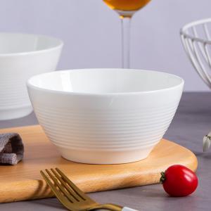 ODM Nontoxic Odorless Threaded White Melamine Cereal Bowls