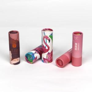 Rigid Paperboard Paper Tube Packaging Box For Cosmetic Lip Gloss