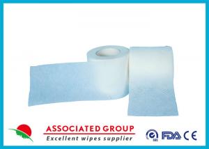 Cheap Polyester / Viscose / PP Spunlace Non Woven Roll Fabric Cross Lapping 30~120GSM for sale