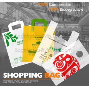 100% Biodegradable Compostable Grocery Shopping bag T-Shirt Bag for Take Out,